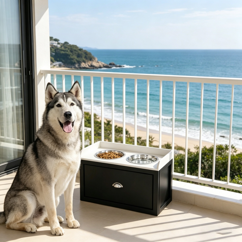 Elevated Dog Feeder