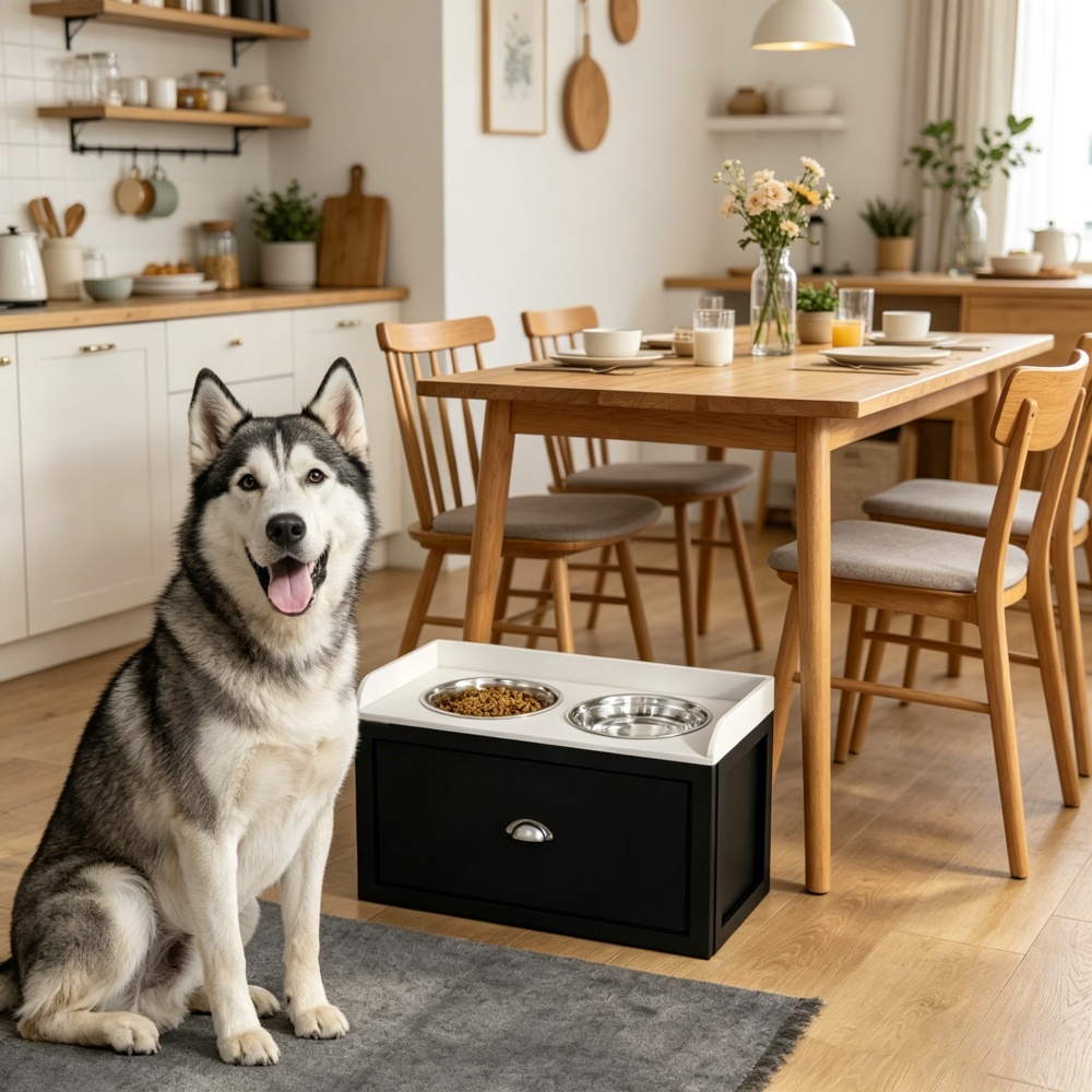 Elevated Dog Feeder