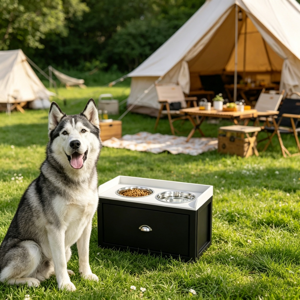 Elevated Dog Feeder